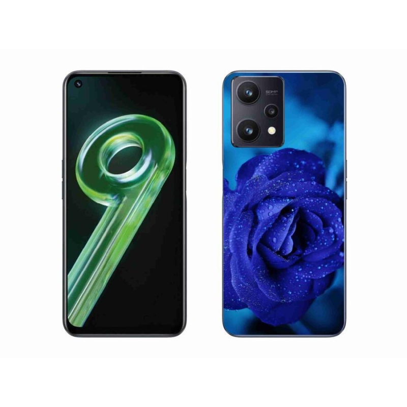 Gélový obal mmCase na mobil Realme 9 5G - modrá ruža