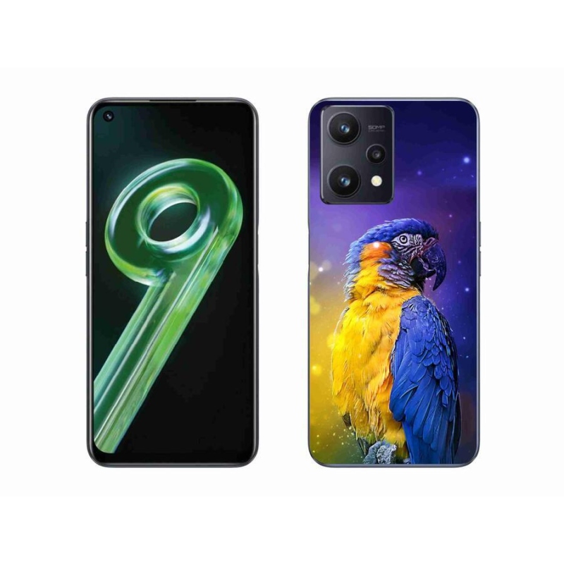 Gélový obal mmCase na mobil Realme 9 5G - papagáj ara 1