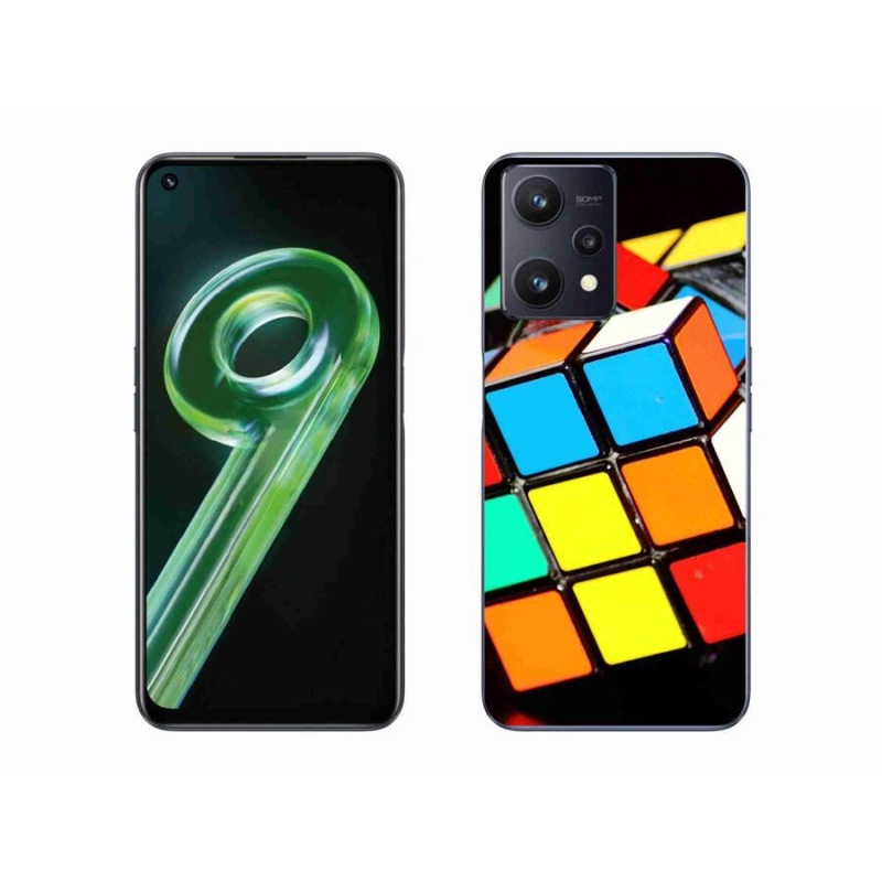 Gélový obal mmCase na mobil Realme 9 5G - rubikova kocka