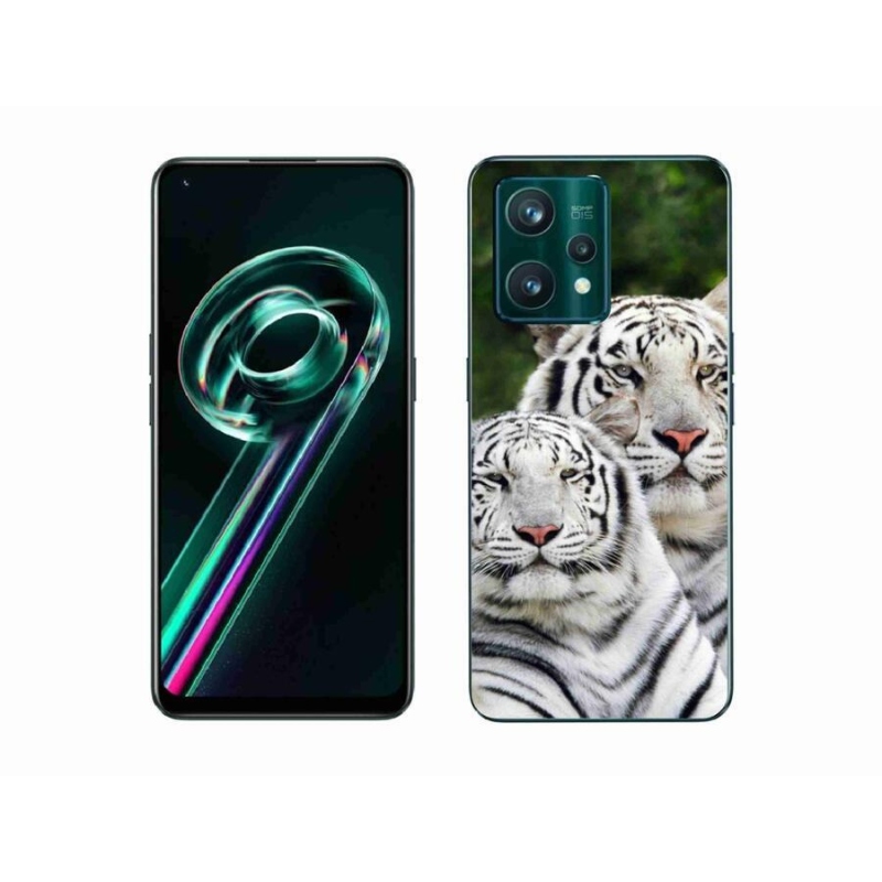 Gélový obal mmCase na mobil Realme 9 Pro+ 5G - bieli tigre