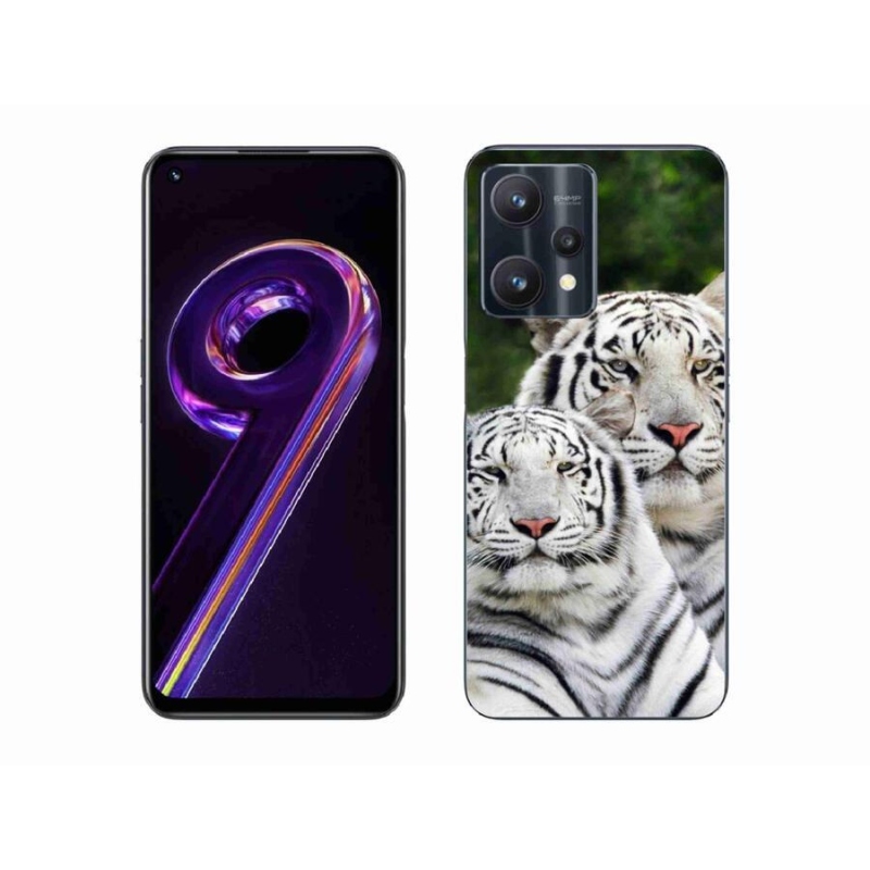 Gélový obal mmCase na mobil Realme 9 Pro 5G - bieli tigre