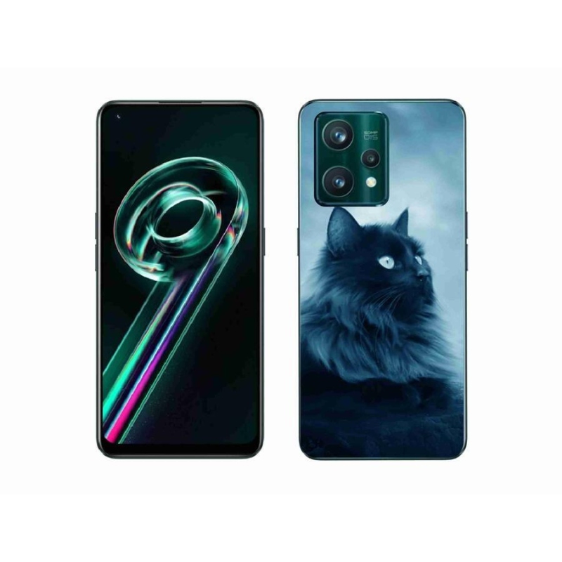 Gélový obal mmCase na mobil Realme 9 Pro+ 5G - čierna mačka 1