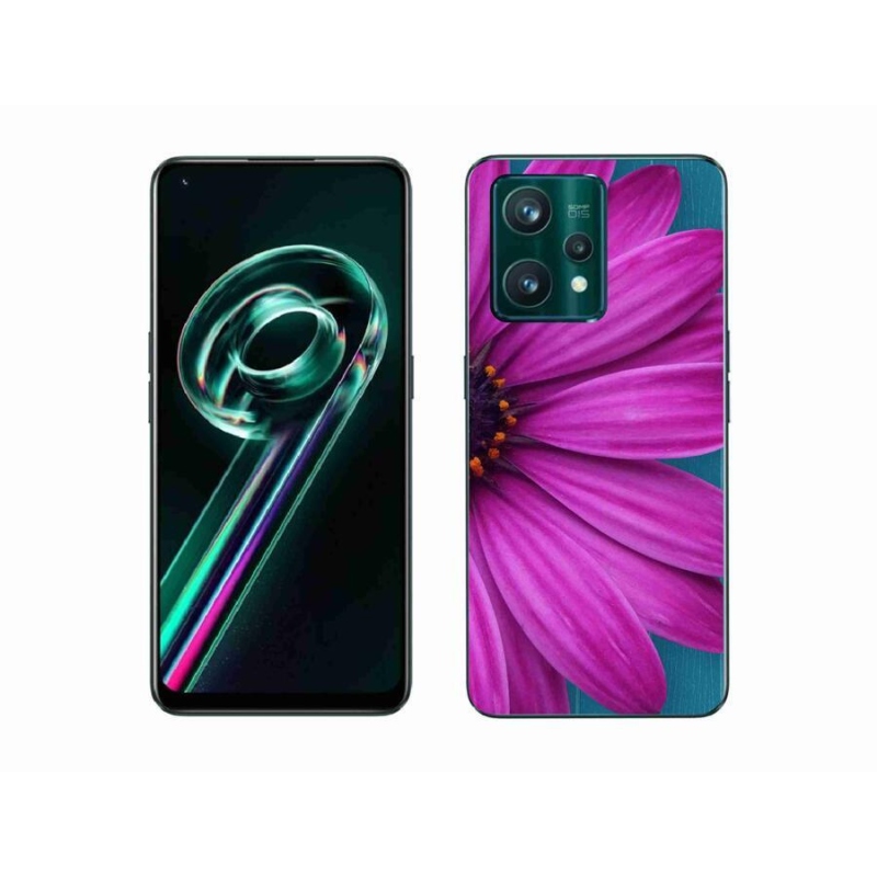 Gélový obal mmCase na mobil Realme 9 Pro+ 5G - fialová margaréta