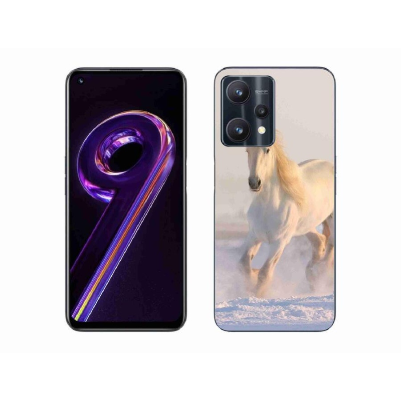 Gélový obal mmCase na mobil Realme 9 Pro 5G - kôň v snehu