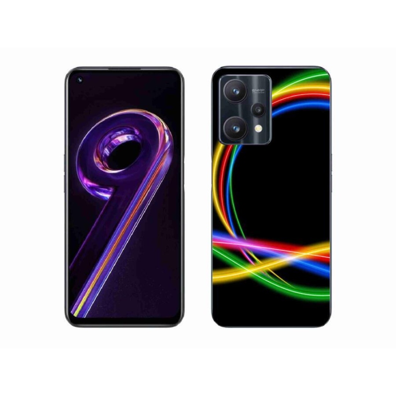 Gélový obal mmCase na mobil Realme 9 Pro 5G - neónové kruhy