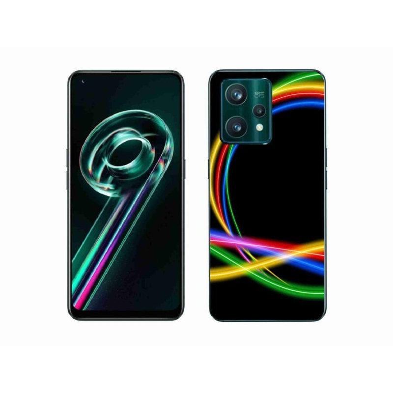 Gélový obal mmCase na mobil Realme 9 Pro+ 5G - neónové kruhy