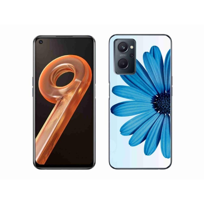 Gélový obal mmCase na mobil Realme 9i - modrá margaréta