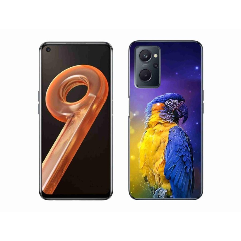 Gélový obal mmCase na mobil Realme 9i - papagáj ara 1