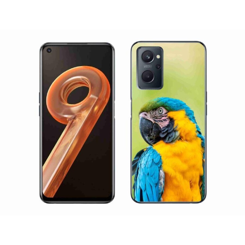 Gélový obal mmCase na mobil Realme 9i - papagáj ara 2