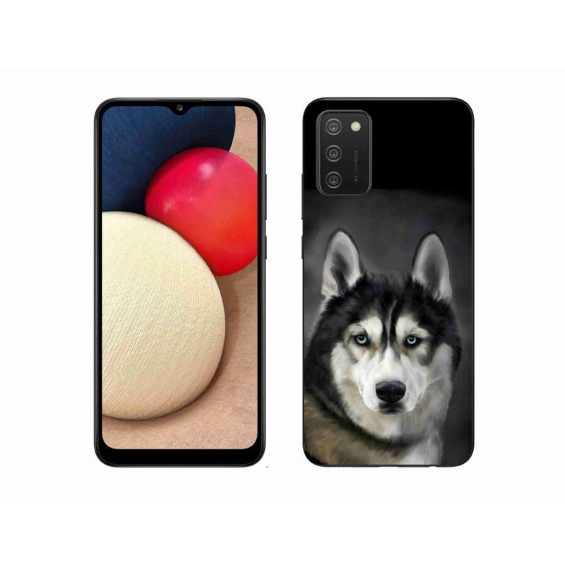 Gélový obal mmCase na mobil Samsung Galaxy A02s (164.2x75.9x9.1mm) - husky