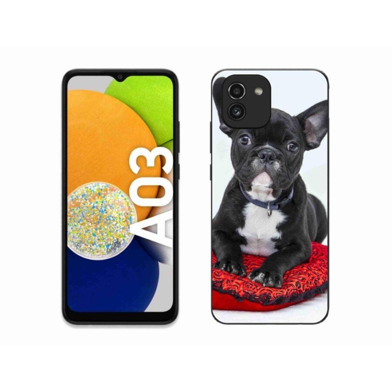 Gélový obal mmCase na mobil Samsung Galaxy A03 - buldog