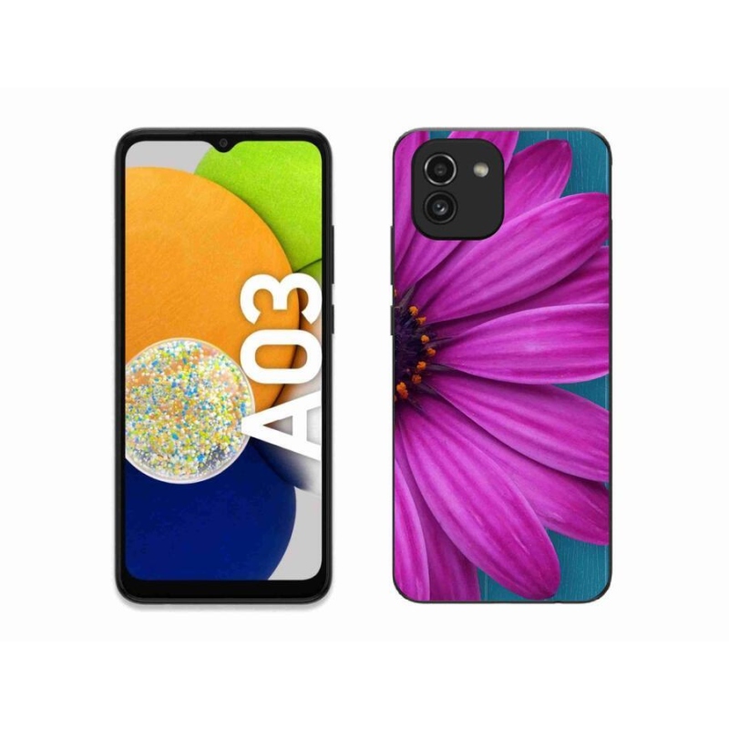 Gélový obal mmCase na mobil Samsung Galaxy A03 - fialová margaréta