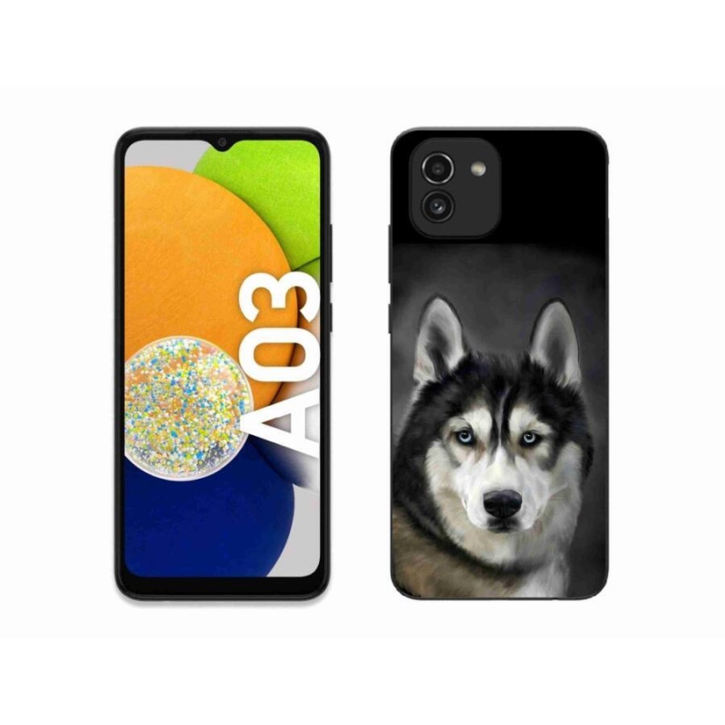 Gélový obal mmCase na mobil Samsung Galaxy A03 - husky