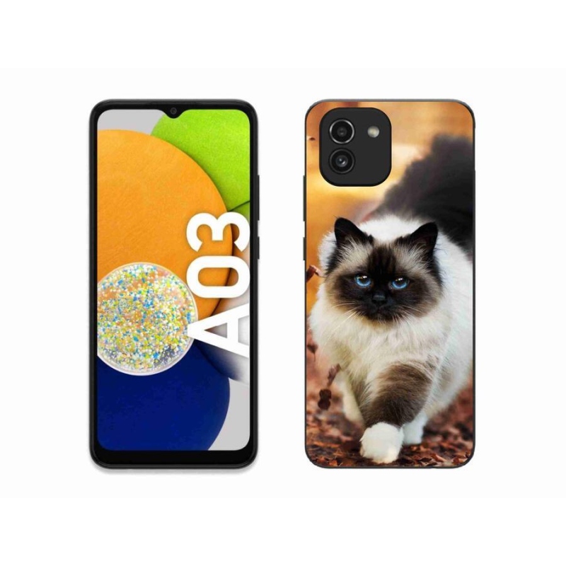 Gélový obal mmCase na mobil Samsung Galaxy A03 - mačka