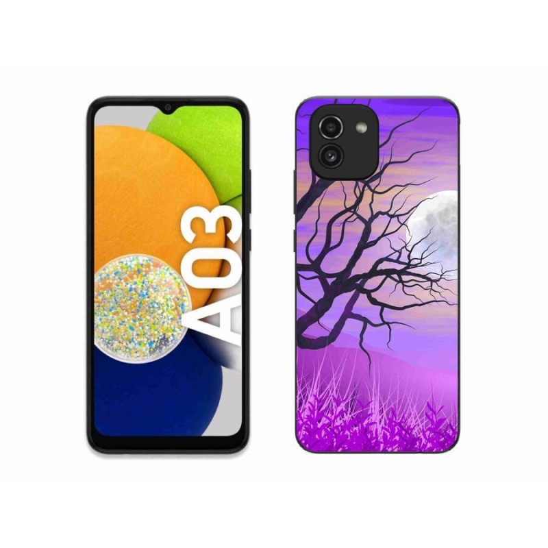 Gélový obal mmCase na mobil Samsung Galaxy A03 - kreslený spadaný strom