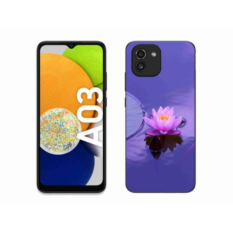 Gélový obal mmCase na mobil Samsung Galaxy A03 - kvet na hladine