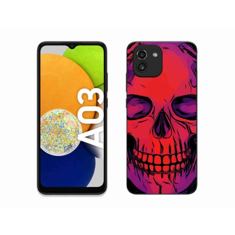 Gélový obal mmCase na mobil Samsung Galaxy A03 - lebka