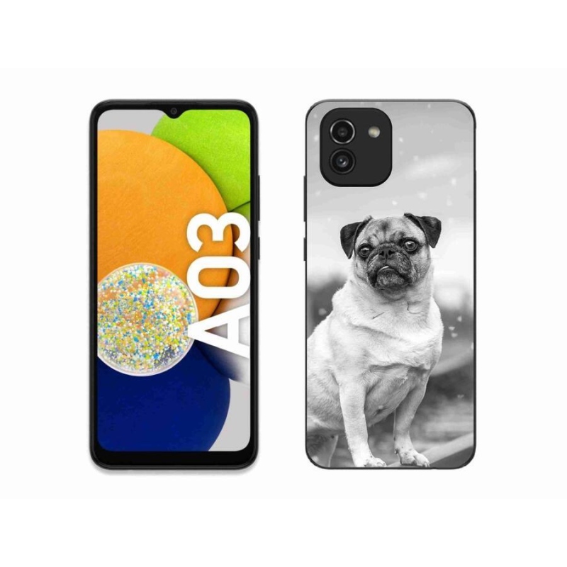 Gélový obal mmCase na mobil Samsung Galaxy A03 - mops