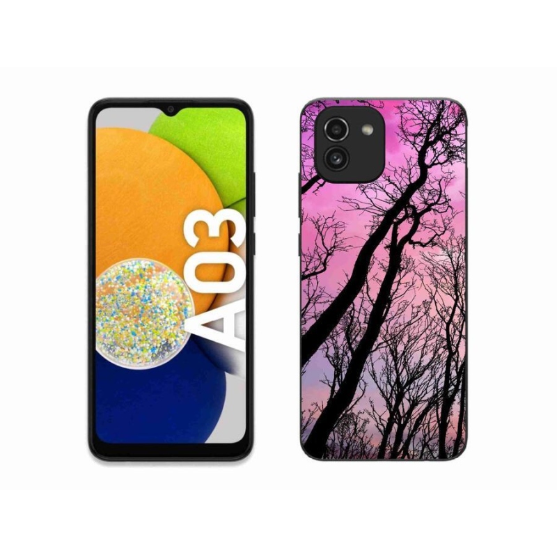 Gélový obal mmCase na mobil Samsung Galaxy A03 - opadané stromy