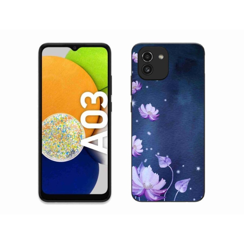 Gélový obal mmCase na mobil Samsung Galaxy A03 - padajúce kvety