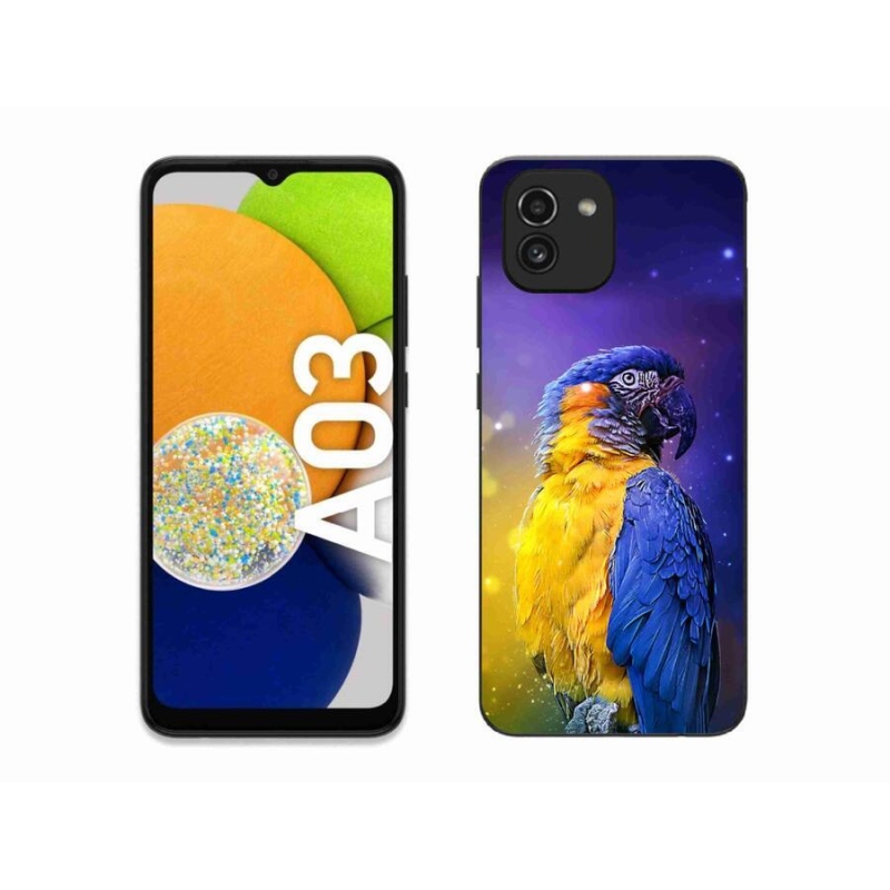 Gélový obal mmCase na mobil Samsung Galaxy A03 - papagáj ara 1