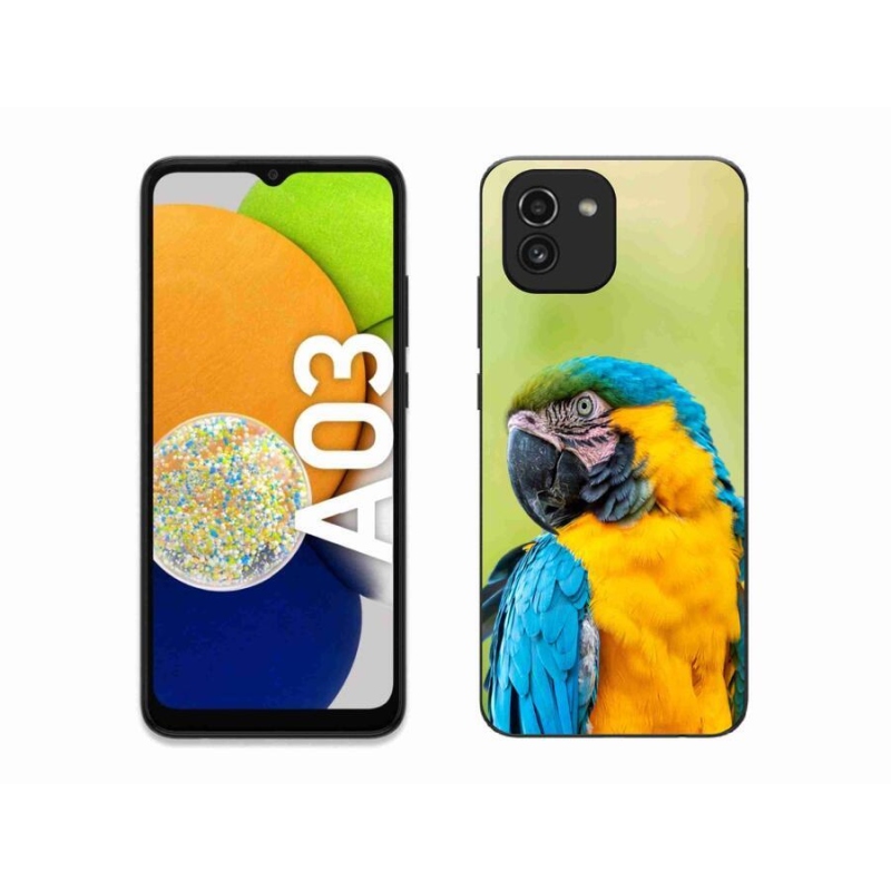 Gélový obal mmCase na mobil Samsung Galaxy A03 - papagáj ara 2