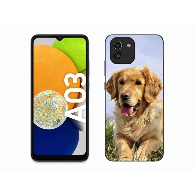 Gélový obal mmCase na mobil Samsung Galaxy A03 - zlatý retriever