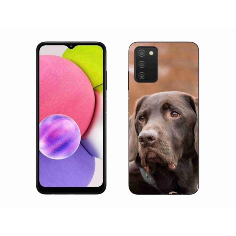 Gélový obal mmCase na mobil Samsung Galaxy A03s (166.6 x 75.9 x 9.1) - hnedý labrador