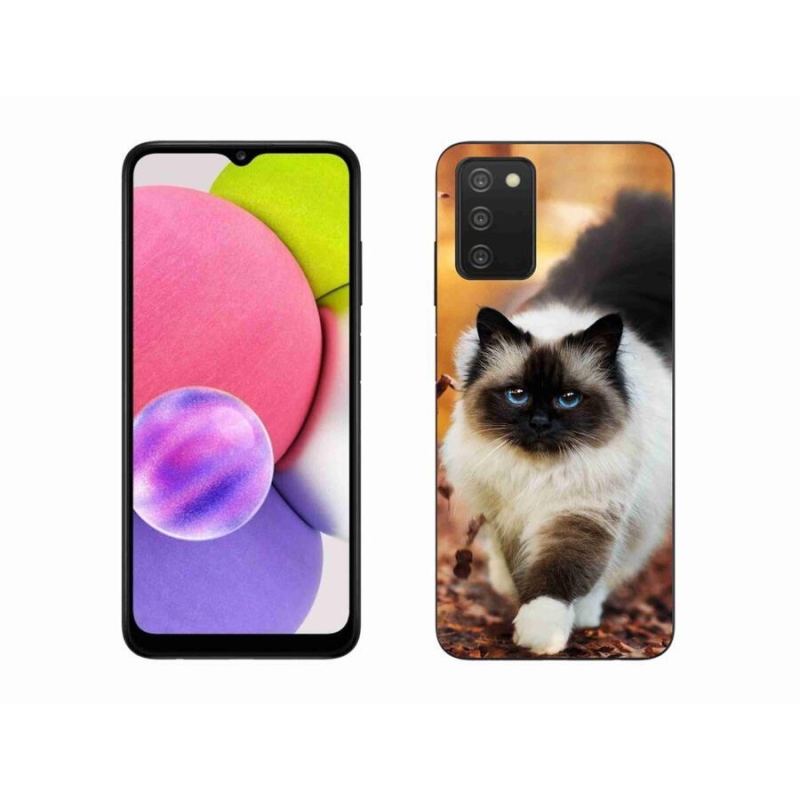 Gélový obal mmCase na mobil Samsung Galaxy A03s (166.6 x 75.9 x 9.1) - mačka 1