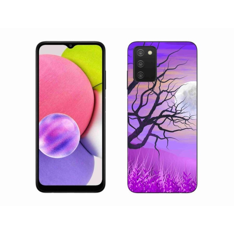 Gélový obal mmCase na mobil Samsung Galaxy A03s (166.6 x 75.9 x 9.1) - kreslený opadané strom