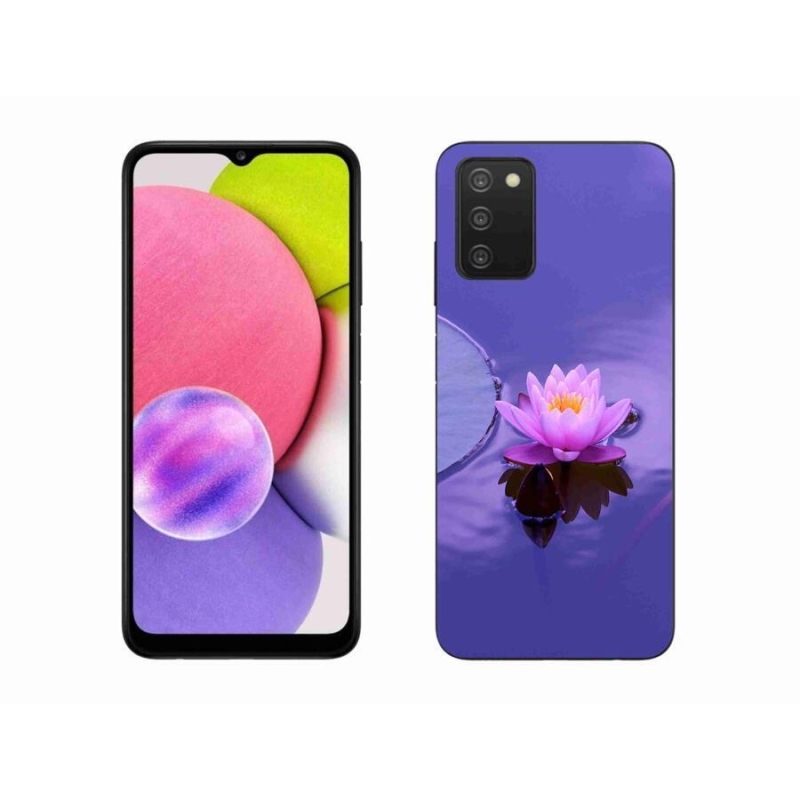 Gélový obal mmCase na mobil Samsung Galaxy A03s (166.6 x 75.9 x 9.1) - kvet na hladine