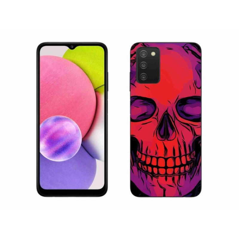 Gélový obal mmCase na mobil Samsung Galaxy A03s (166.6 x 75.9 x 9.1) - lebka