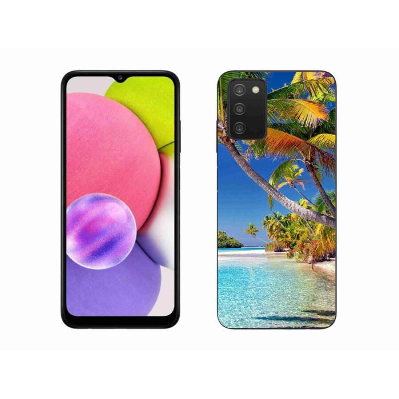 Gélový obal mmCase na mobil Samsung Galaxy A03s (166.6 x 75.9 x 9.1) - morská pláž