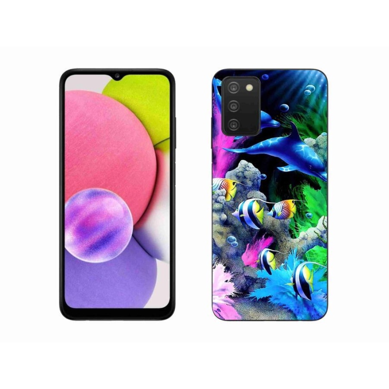 Gélový obal mmCase na mobil Samsung Galaxy A03s (166.6 x 75.9 x 9.1) - morský svet