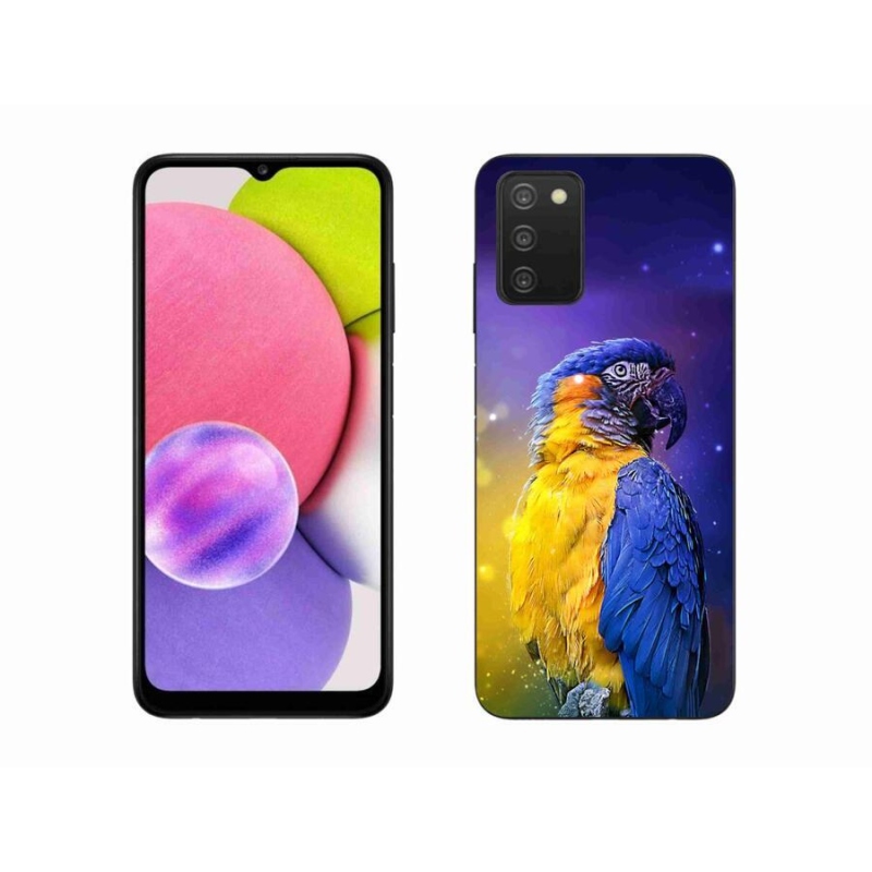 Gélový obal mmCase na mobil Samsung Galaxy A03s (166.6 x 75.9 x 9.1) - papagáj ara 1