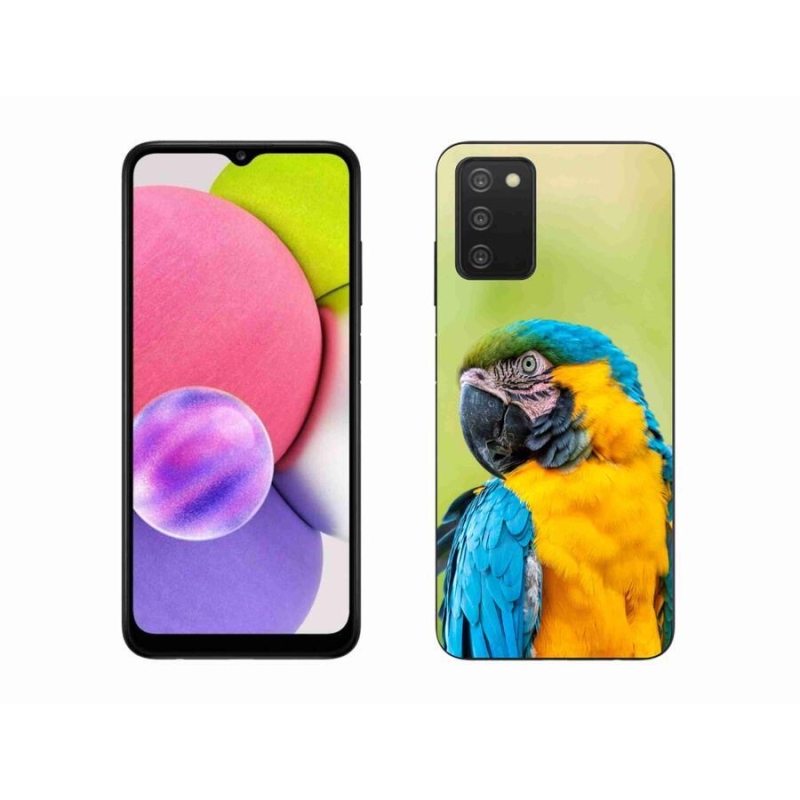 Gélový obal mmCase na mobil Samsung Galaxy A03s (166.6 x 75.9 x 9.1) - papagáj ara 2