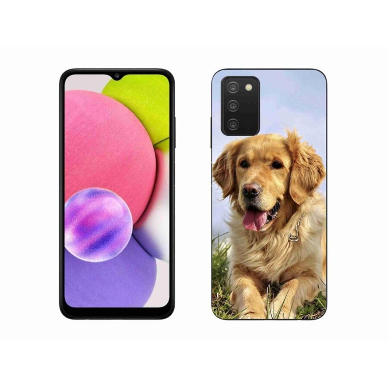 Gélový obal mmCase na mobil Samsung Galaxy A03s (166.6 x 75.9 x 9.1) - zlatý retriever