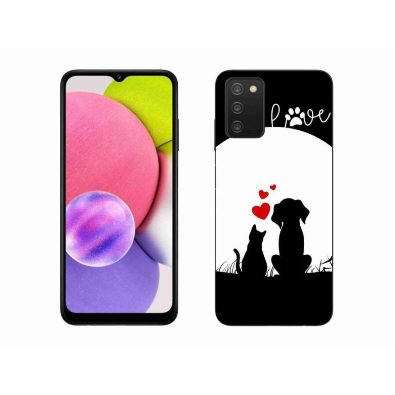 Gélový obal mmCase na mobil Samsung Galaxy A03s (166.6 x 75.9 x 9.1) - zvieracie láska