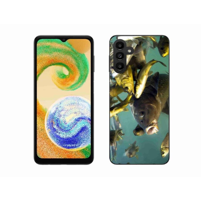 Gélový obal mmCase na mobil Samsung Galaxy A04s (164.7x76.7x9.1mm) - kŕdeľ rýb