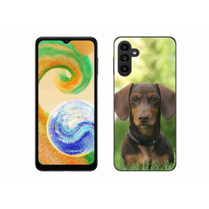 Gélový obal mmCase na mobil Samsung Galaxy A04s (164.7x76.7x9.1mm) - hnedý jazvečík