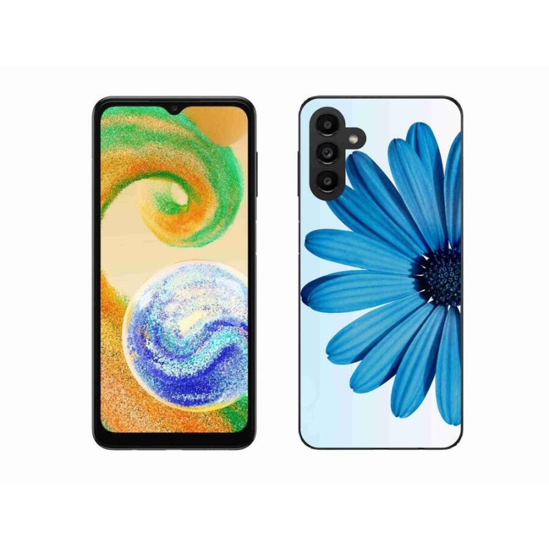 Gélový obal mmCase na mobil Samsung Galaxy A04s (164.7x76.7x9.1mm) - modrá margaréta