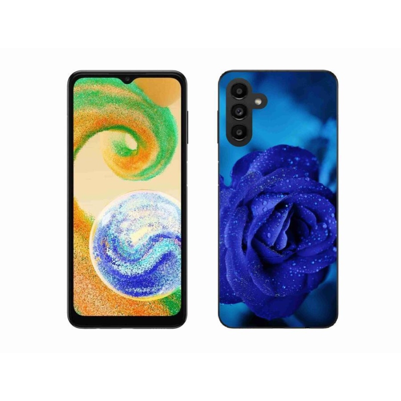 Gélový obal mmCase na mobil Samsung Galaxy A04s (164.7x76.7x9.1mm) - modrá ruža