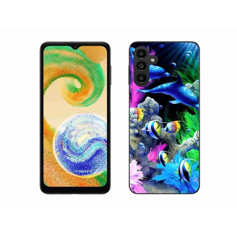 Gélový obal mmCase na mobil Samsung Galaxy A04s (164.7x76.7x9.1mm) - morský svet