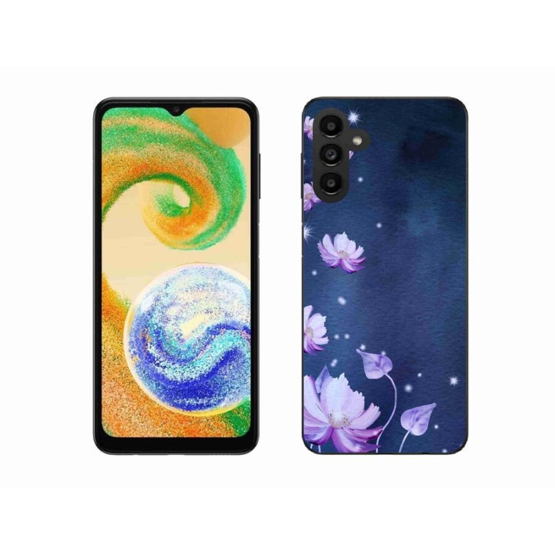 Gélový obal mmCase na mobil Samsung Galaxy A04s (164.7x76.7x9.1mm) - padajúce kvety