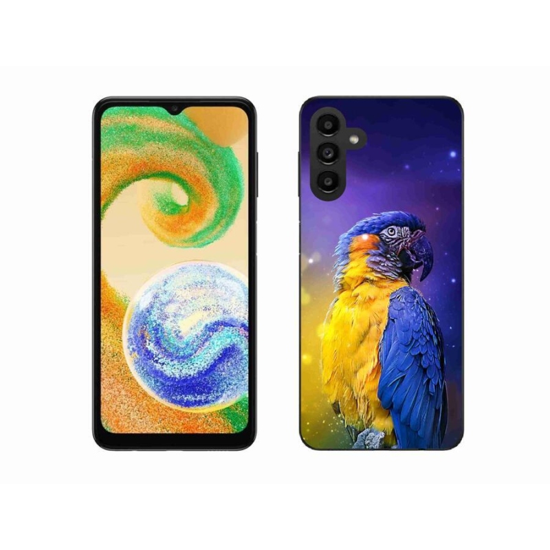 Gélový obal mmCase na mobil Samsung Galaxy A04s (164.7x76.7x9.1mm) - papagáj ara 1