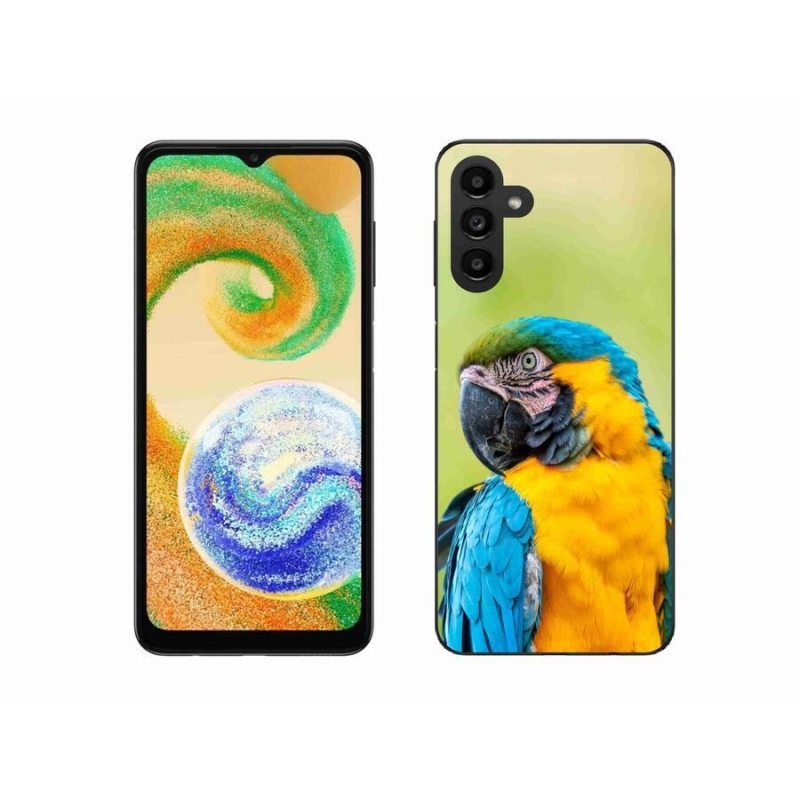 Gélový obal mmCase na mobil Samsung Galaxy A04s (164.7x76.7x9.1mm) - papagáj ara 2