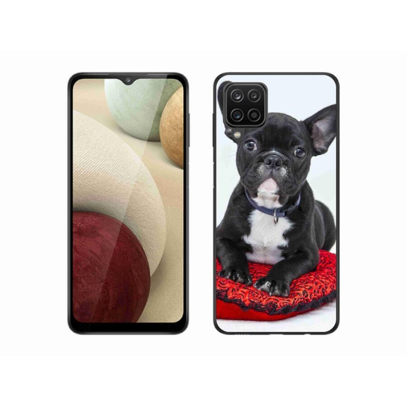 Gélový obal mmCase na mobil Samsung Galaxy A12 - buldog