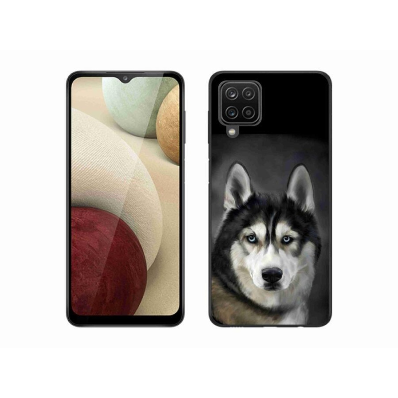 Gélový obal mmCase na mobil Samsung Galaxy A12 - husky