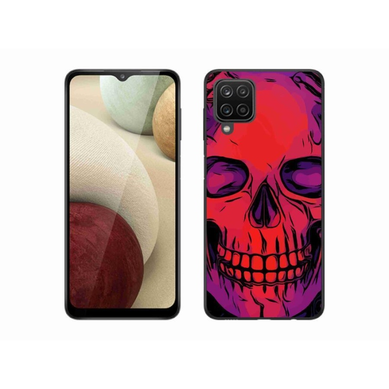 Gélový obal mmCase na mobil Samsung Galaxy A12 - lebka