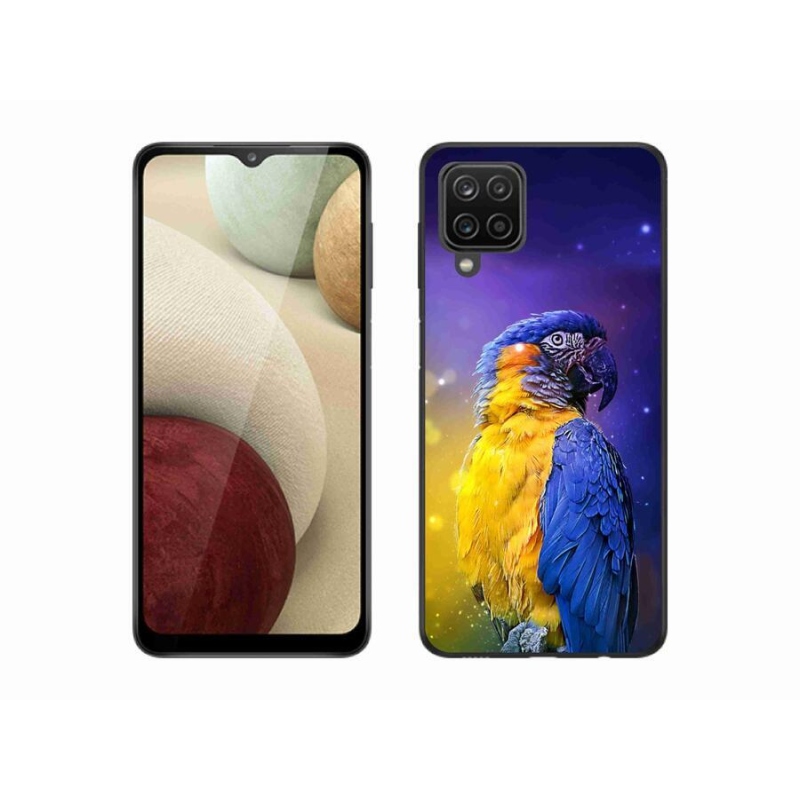 Gélový obal mmCase na mobil Samsung Galaxy A12 - papagáj ara 1